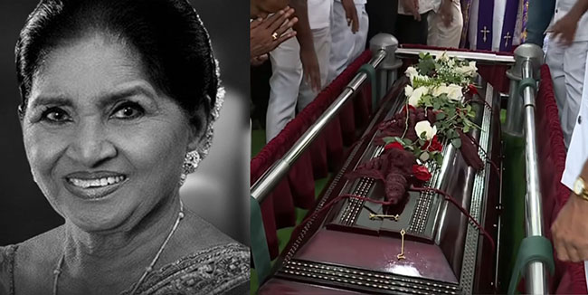 Legendary singer Latha Walpola laid to rest with state honours
