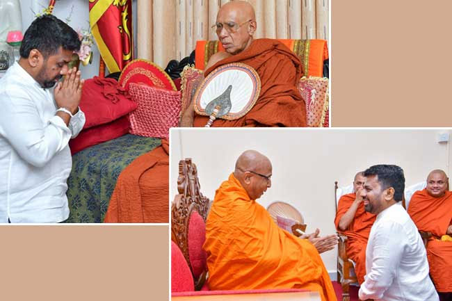 President receives blessings from Chief Prelates of Amarapura and Ramanna Maha Nikayas