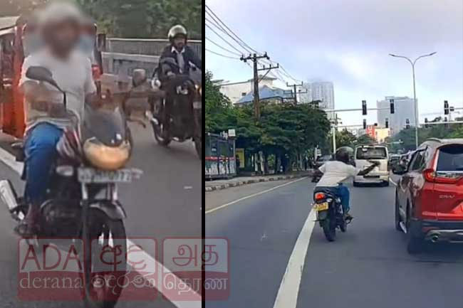 Motorcyclist arrested for damaging vehicles near Diyatha Uyana
