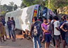 Bus overturns in Haldummulla: Driver killed, three others injured