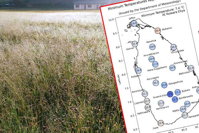Nuwara Eliya records lowest temperature at 7.4�C today