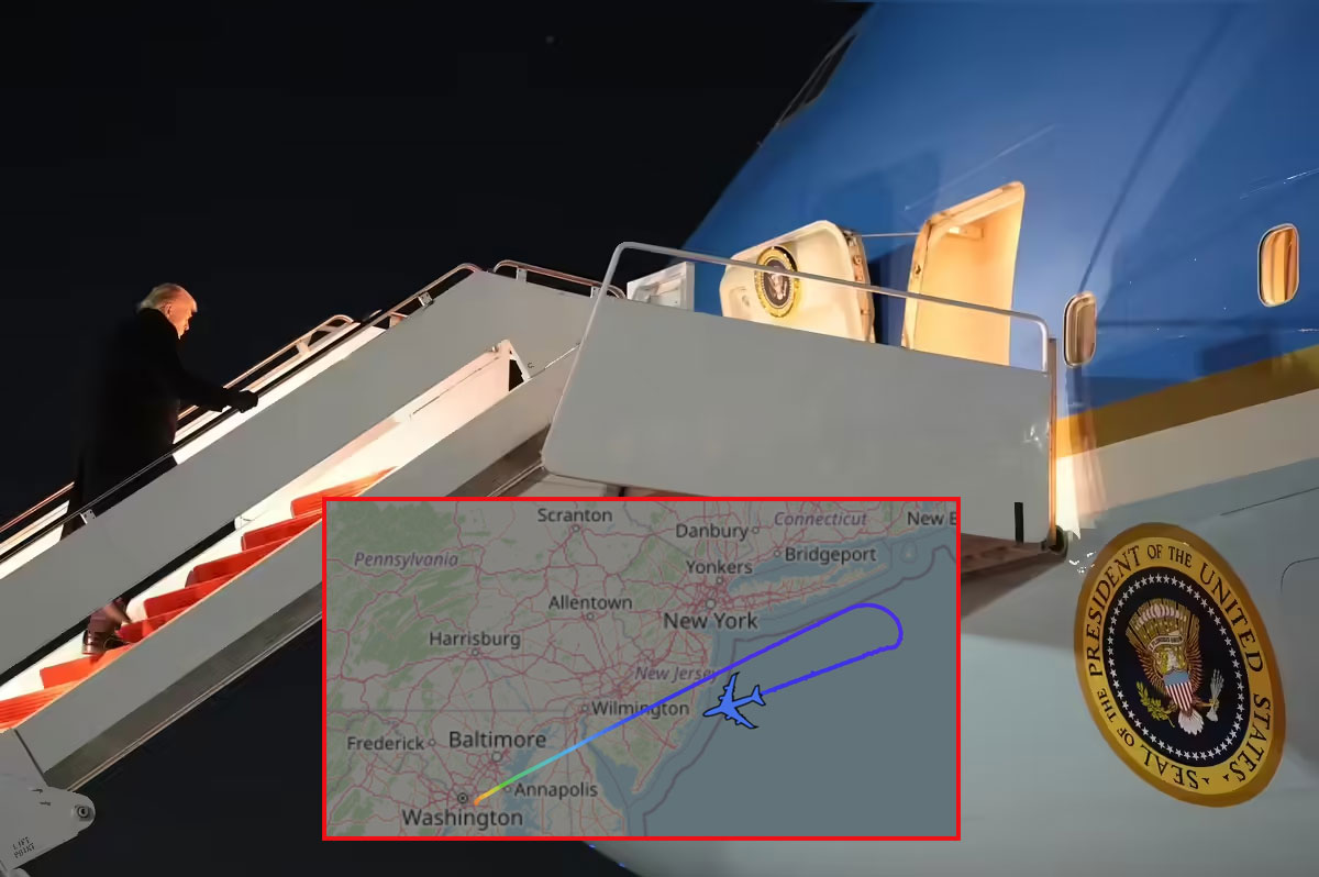 Trump�s plane lands safely after �minor electrical issue,� Davos trip to continue