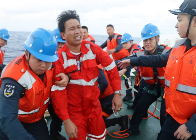 China says it rescued Philippine crew from cargo ship near Scarborough Shoal