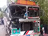 Six injured in head-on collision of two buses in Haldummulla