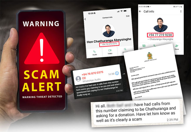 Complaints received regarding scams impersonating Deputy Minister