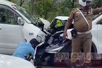 Nine including foreign couple injured in car-van collision on Anuradhapura�Kandy road