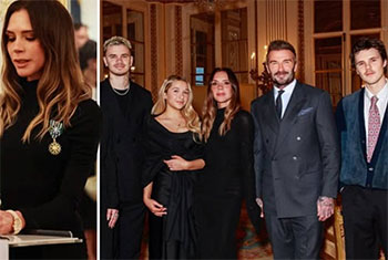 Victoria Beckham honoured in Paris amid family rift