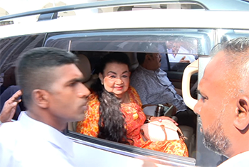 Shiranthi Rajapaksa arrives at FCID 