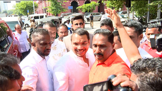 MP Namal Rajapaksa arrives at CID