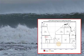 Advisory for low-pressure area to the south-east of Sri Lanka