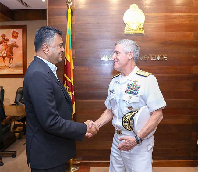 US Pacific Fleet Commander calls on Sri Lanka�s Defence Secretary, discuss maritime security 