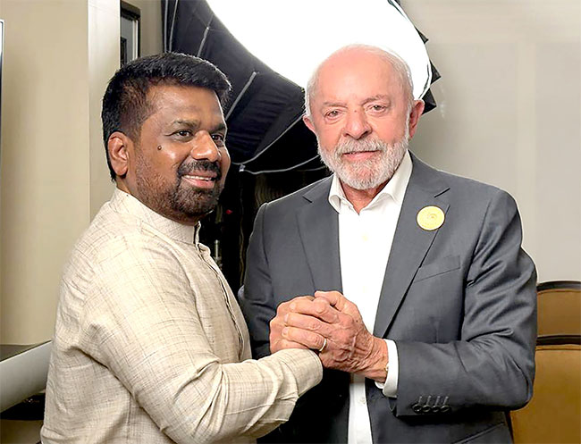 President Anura Kumara meets Brazilian President Lula in Delhi