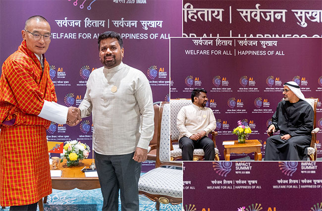 President holds talks with Bhutan s PM and Abu Dhabi s Crown Prince