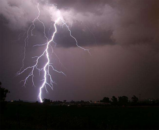 Advisory issued for severe lightning
