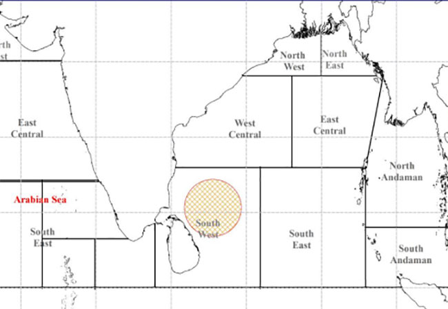 Advisory issued for low pressure area over southwest Bay of Bengal