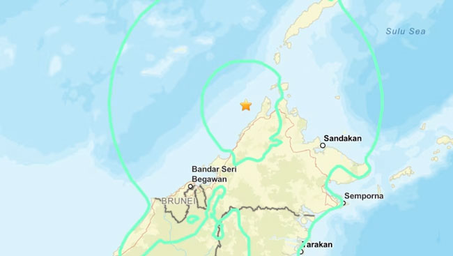 Strong quake hits off Malaysia s Sabah