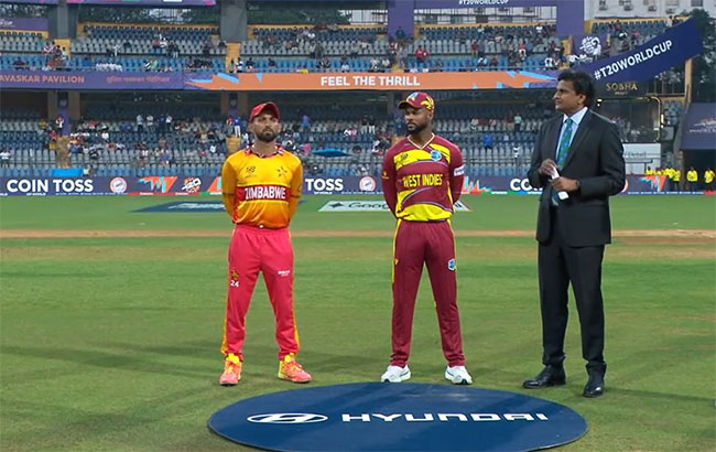 T20 World Cup: Zimbabwe opt to field first against West Indies 