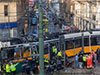 Milan tram derails and slams into a building, killing two people