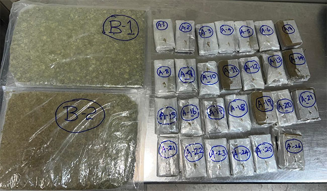 35-year-old arrested at BIA with over 11 kg of �Kush� and Hashish