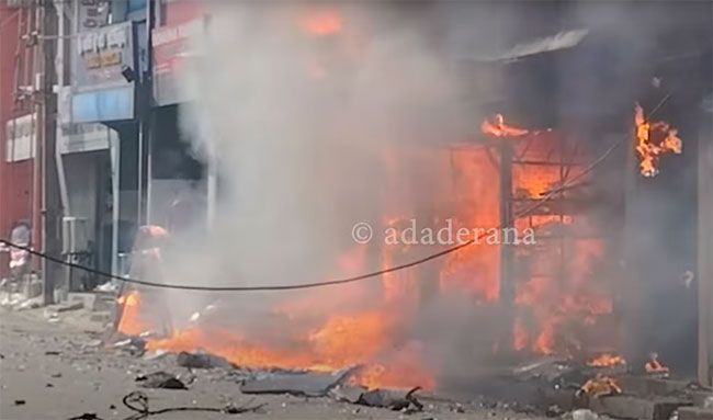Fire at Maharagama shops causes Rs. 40 million loss