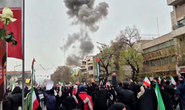 Iranian state television reports large explosion in Tehran near protests