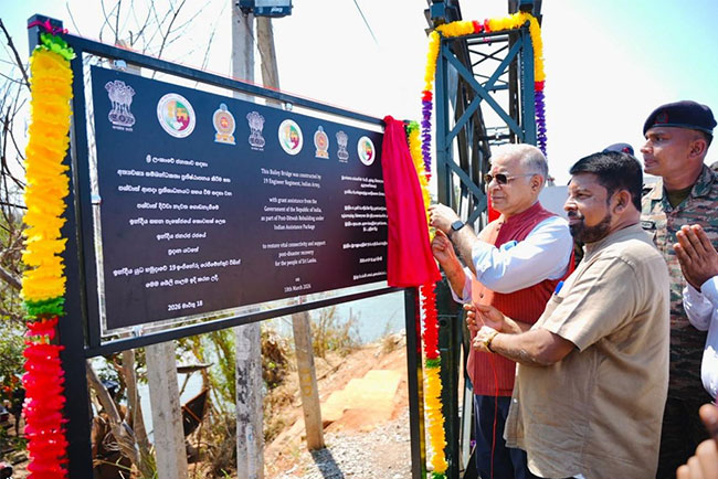 Longest extra-wide Bailey Bridge installed by India in Sri Lanka inaugurated