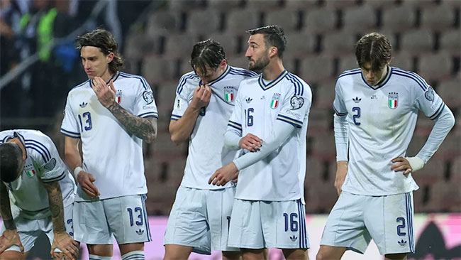 Italy miss out on World Cup for third straight time