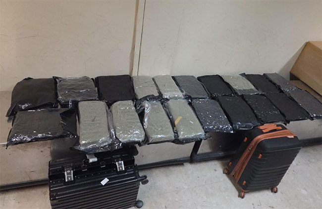 Canadian national arrested at BIA with over 21kg of Kush cannabis
