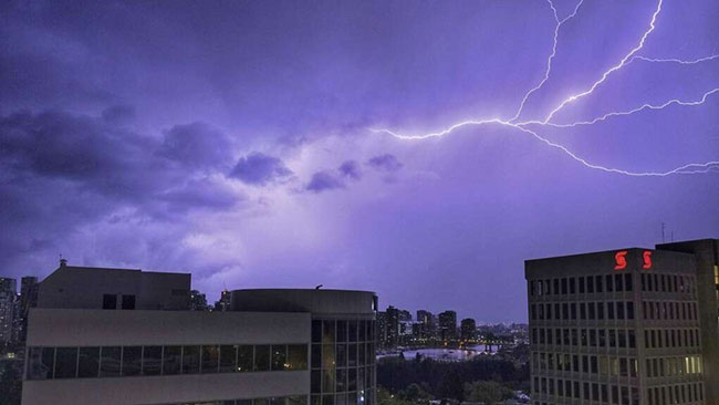 Advisory issued for severe lightning