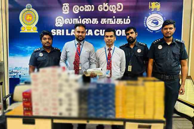 Two Chinese nationals arrested with cigarettes worth over Rs. 3.63 mln at BIA