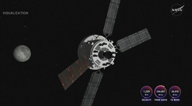 Artemis crew reaches the moon, approaches record-breaking distance from Earth