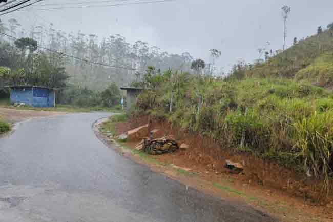 Heavy showers end prolonged dry spell in central hills 