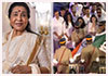 Asha Bhosle receives Tricolour tribute