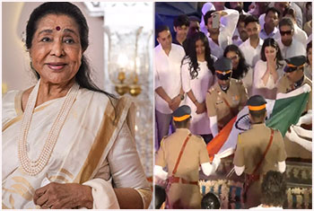 Asha Bhosle receives Tricolour tribute