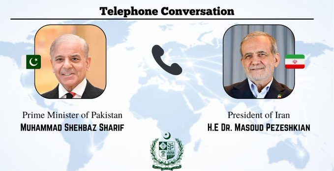 In 45-minute phone call with Pezeshkian, PM Shehbaz reaffirms Pakistans commitment to advancing regional peace