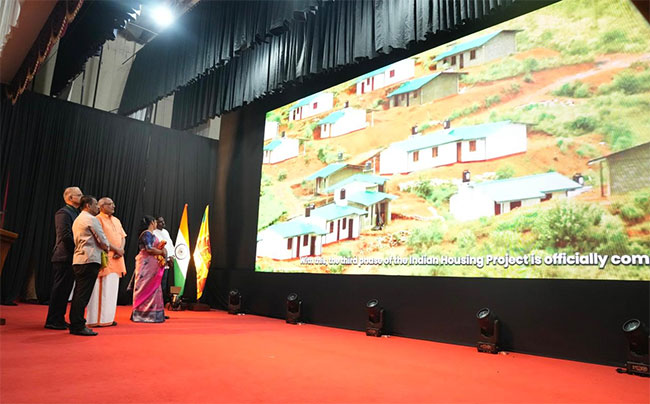 Indian VP hands over 145 houses, concluding third phase of housing project in Sri Lanka