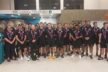 New Zealand U85kg Rugby team arrives in Sri Lanka