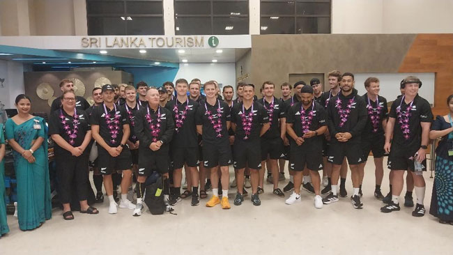 New Zealand U85kg Rugby team arrives in Sri Lanka