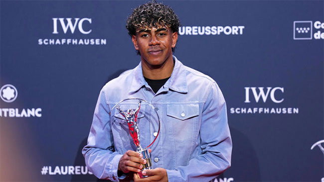   Lamine Yamal named Young Sportsperson of the Year at Laureus World Sports Awards