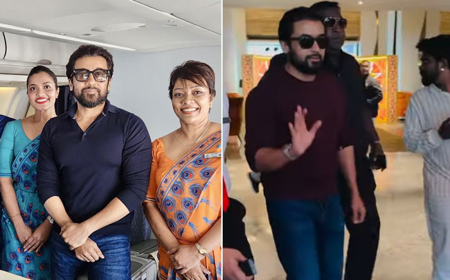 Indian Actor Suriya arrives in Sri Lanka