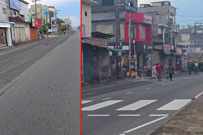 Lane closed on Colombo�Galle road near Kalutara after gravel spill triggers motorcycle accidents 