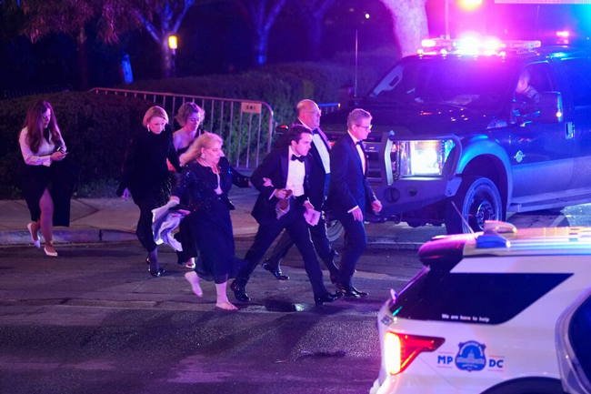 Trump safe after being rushed from White House correspondents dinner as attendees take cover