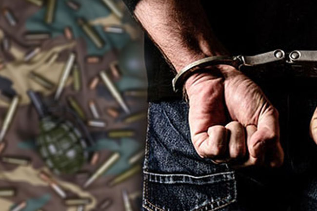 Ex-army soldier arrested with grenade and ammunition 