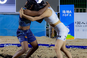 Nipuni Wasana claims Gold in Beach Wrestling 50kg event at Asian Beach Games