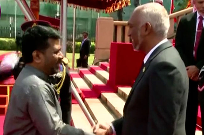 Official state ceremony held to welcome Maldivian President in Colombo