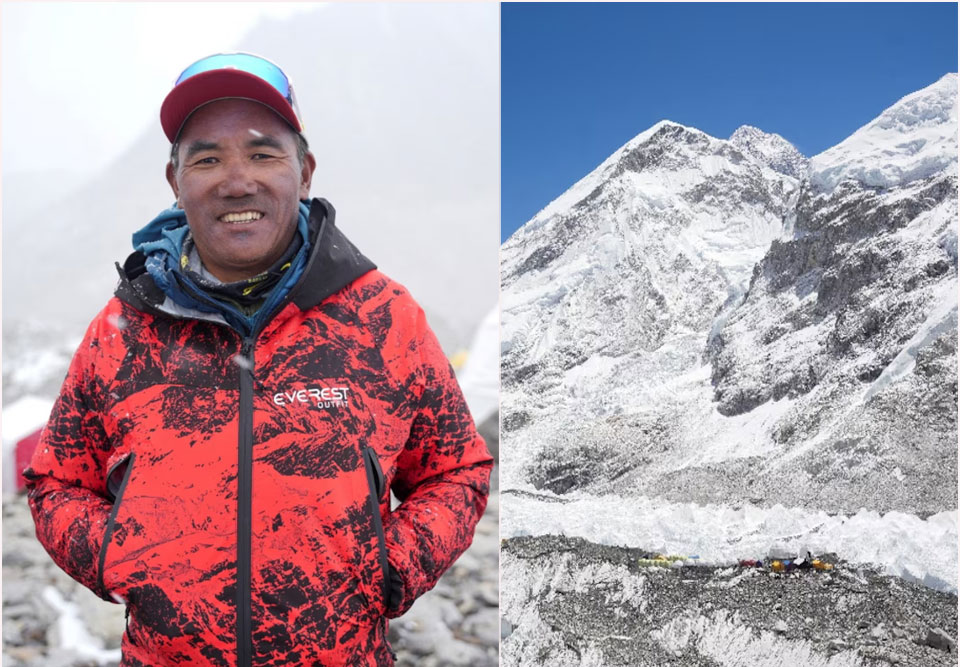 Nepali Sherpa scales Mount Everest for a record 32nd time