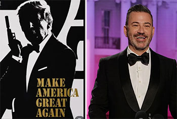 Jimmy Kimmel roasts White House suggestion that Trump could be next James Bond