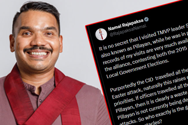 �No secret that I visited Pillayan in prison�: Namal responds to accusations over Easter attacks 