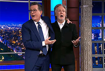 Paul McCartney helps Stephen Colbert say goodbye to �The Late Show� in final show