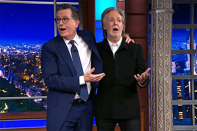 Paul McCartney helps Stephen Colbert say goodbye to �The Late Show� in final show